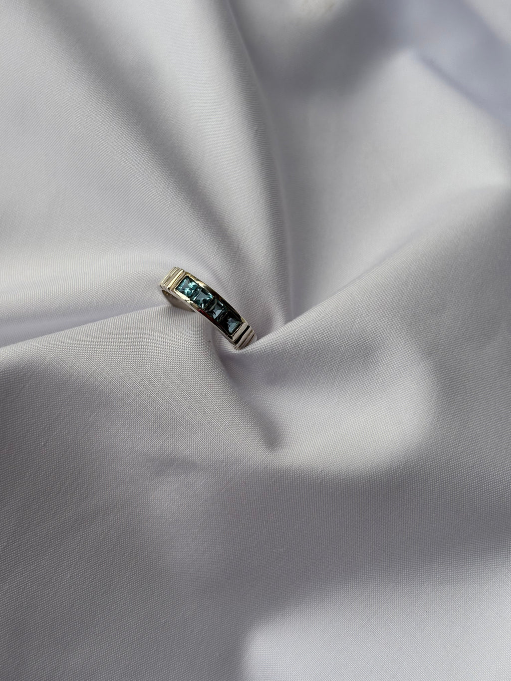 Blue Topaz Solitaire Ring 1