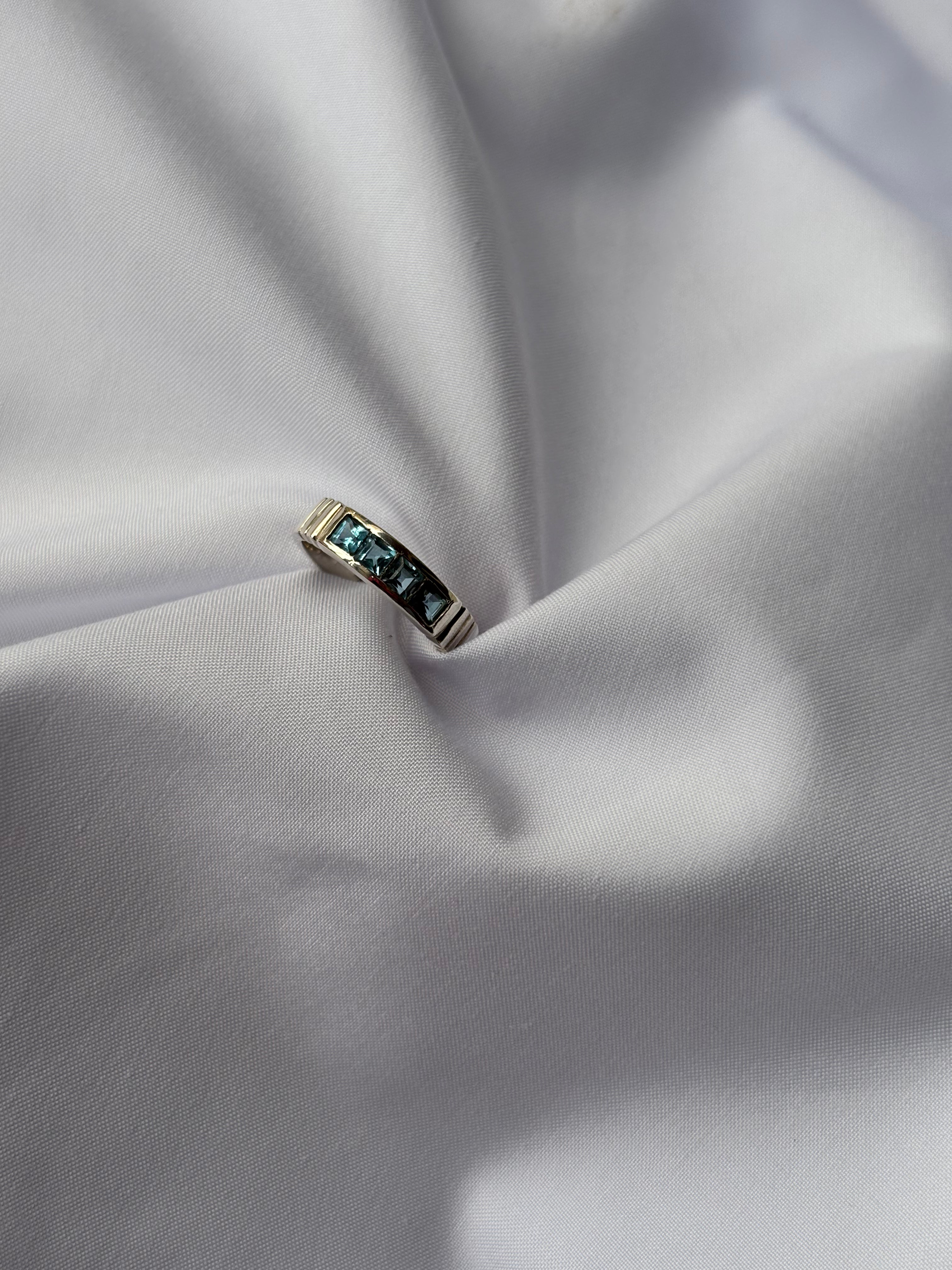 Blue Topaz Solitaire Ring 1
