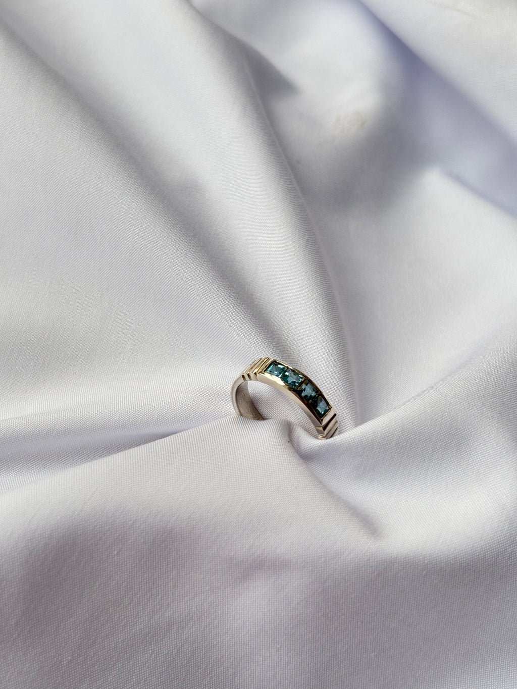 Blue Topaz Solitaire Ring 2