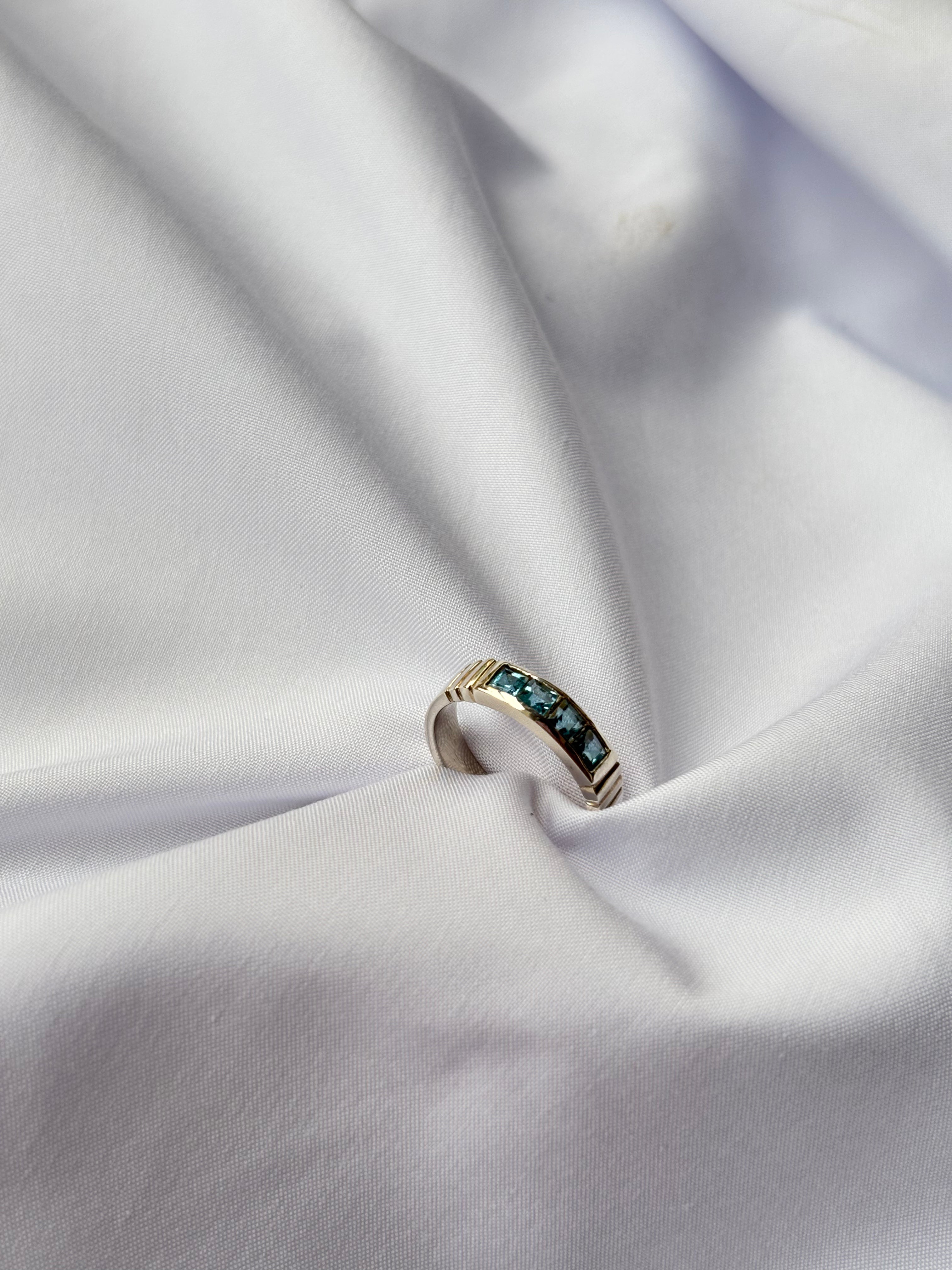 Blue Topaz Solitaire Ring 2