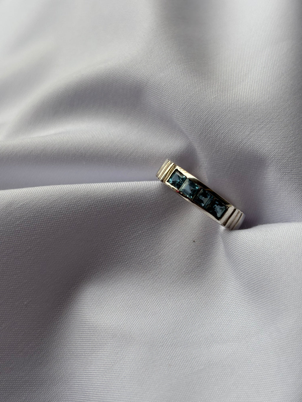Blue Topaz Solitaire Ring 5