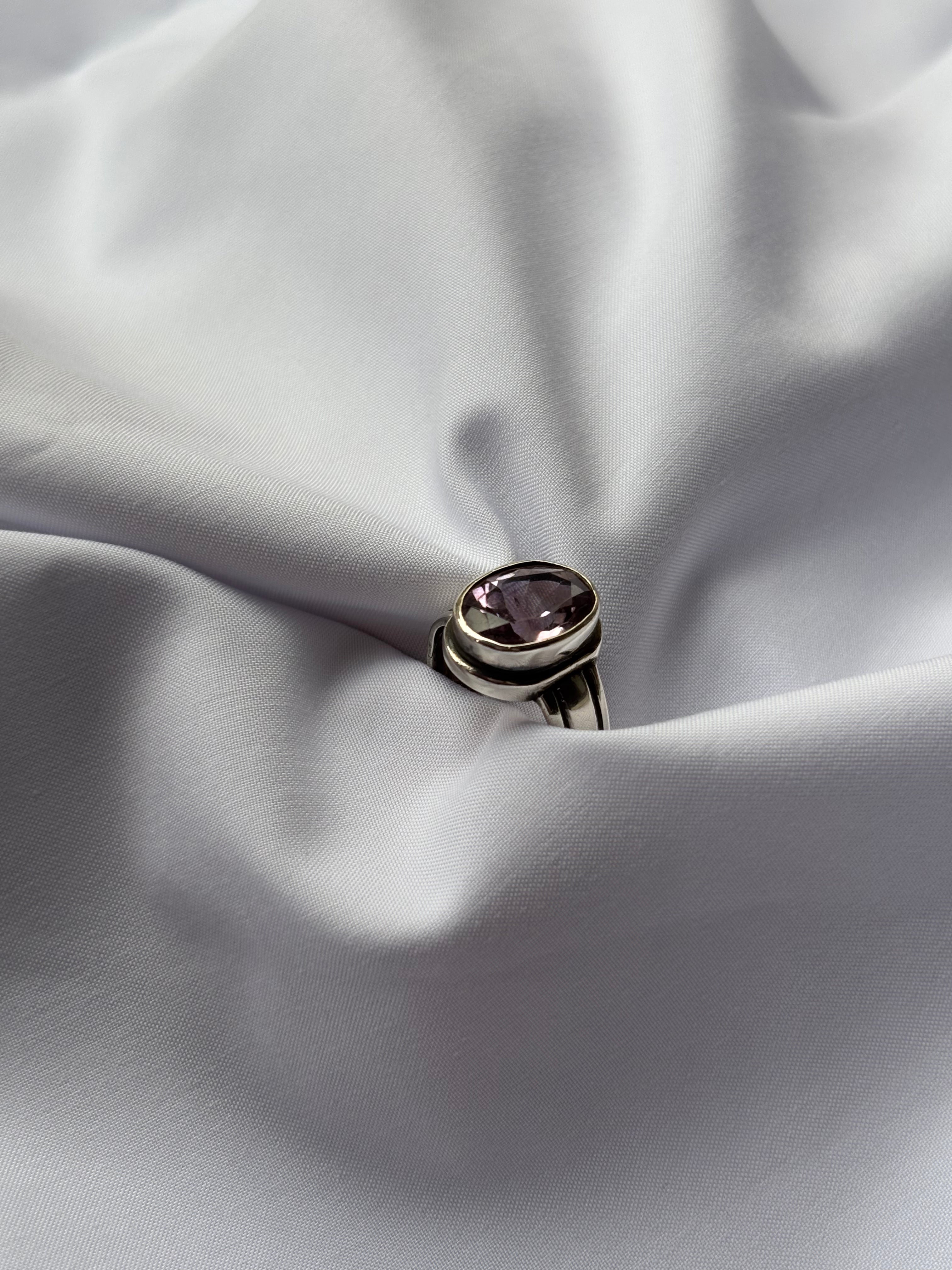Amethyst Solitaire Ring 2