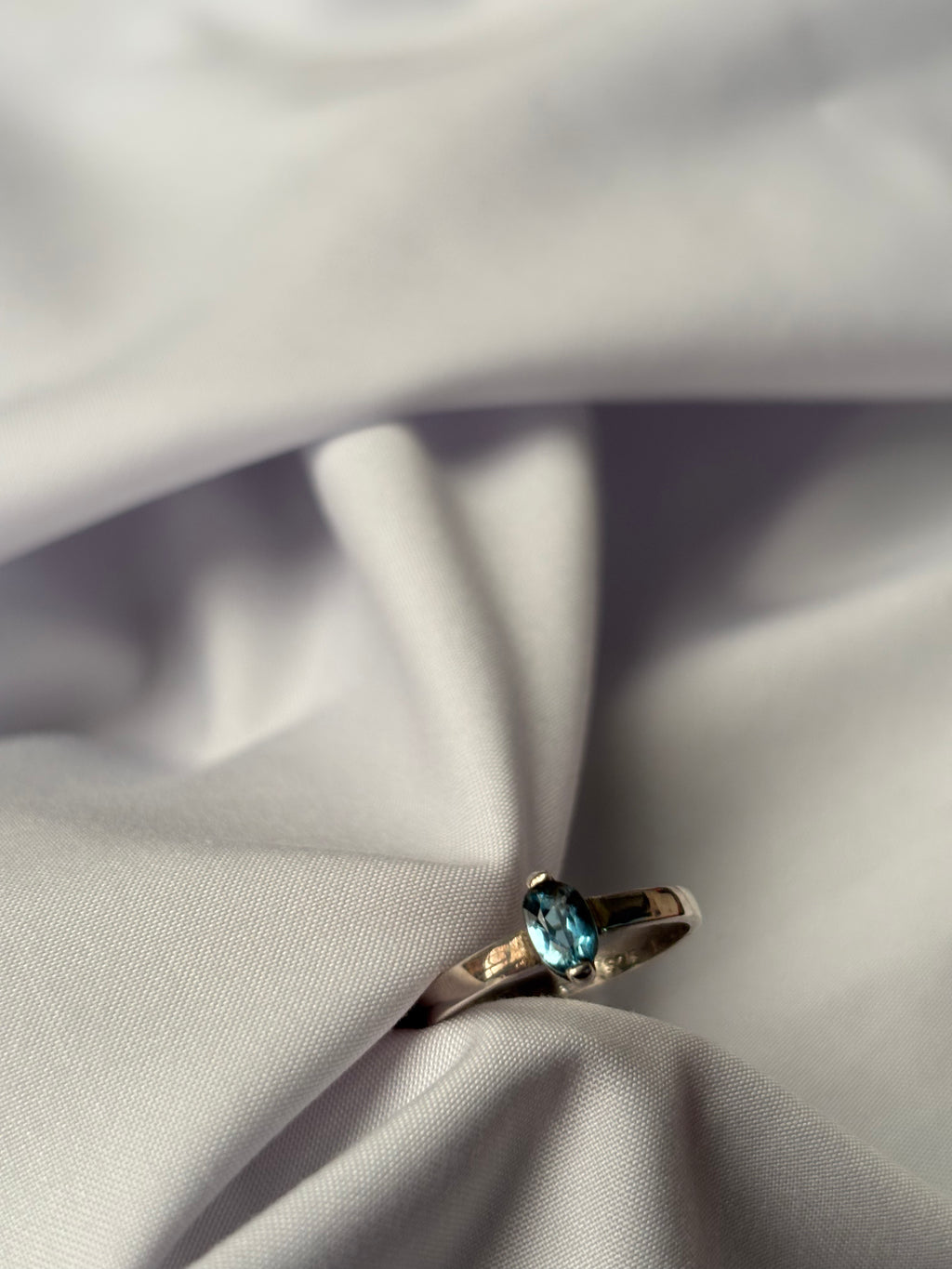 Blue Topaz Ring in Sterling Silver