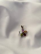 Amethyst Peridot Aquamarine Golden Topaz Garnet Mixed Stone Pendant