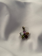 Amethyst Peridot Aquamarine Golden Topaz Garnet Mixed Stone Pendant