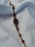 Almandine Garnet Floral Bracelet