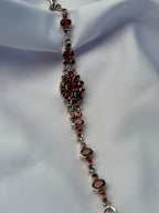 Almandine Garnet Floral Bracelet 2