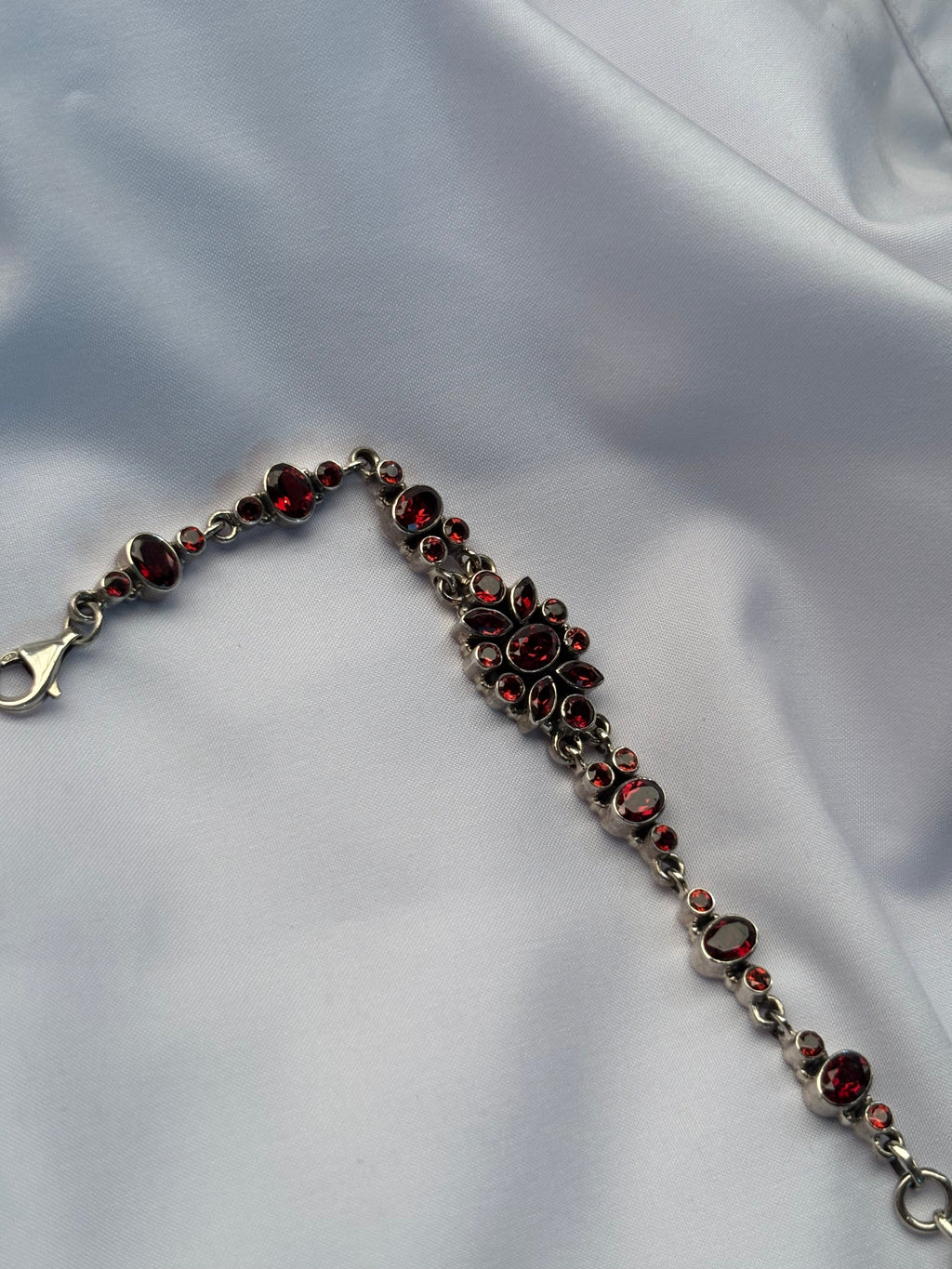 Almandine Garnet Floral Bracelet 5