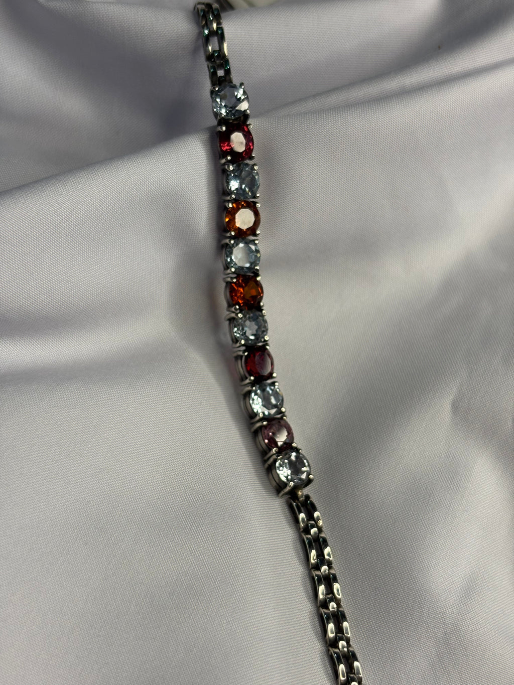Aquamarine and Garnet Bracelet 1