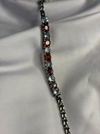 Aquamarine and Garnet Bracelet 1