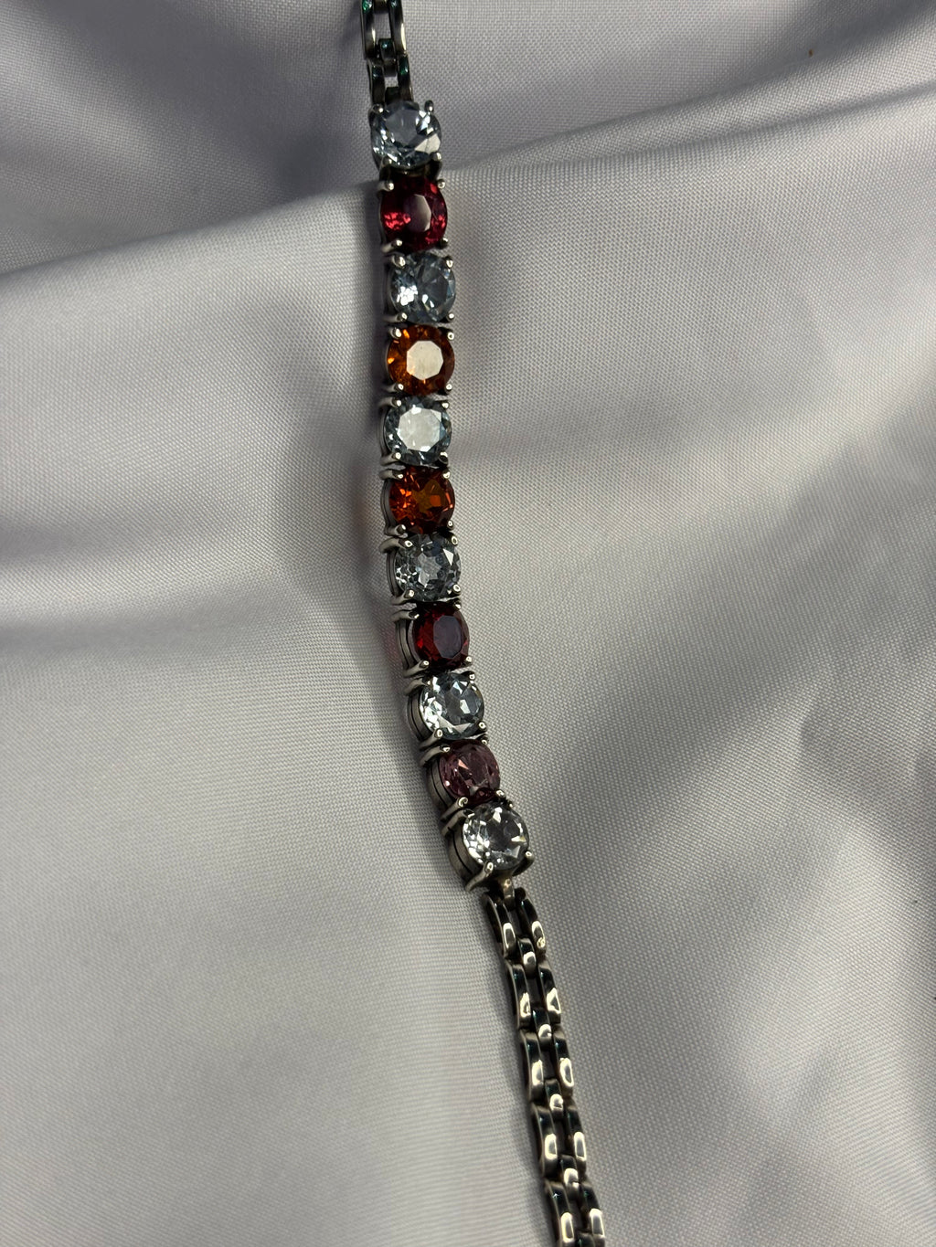Aquamarine and Garnet Bracelet 2
