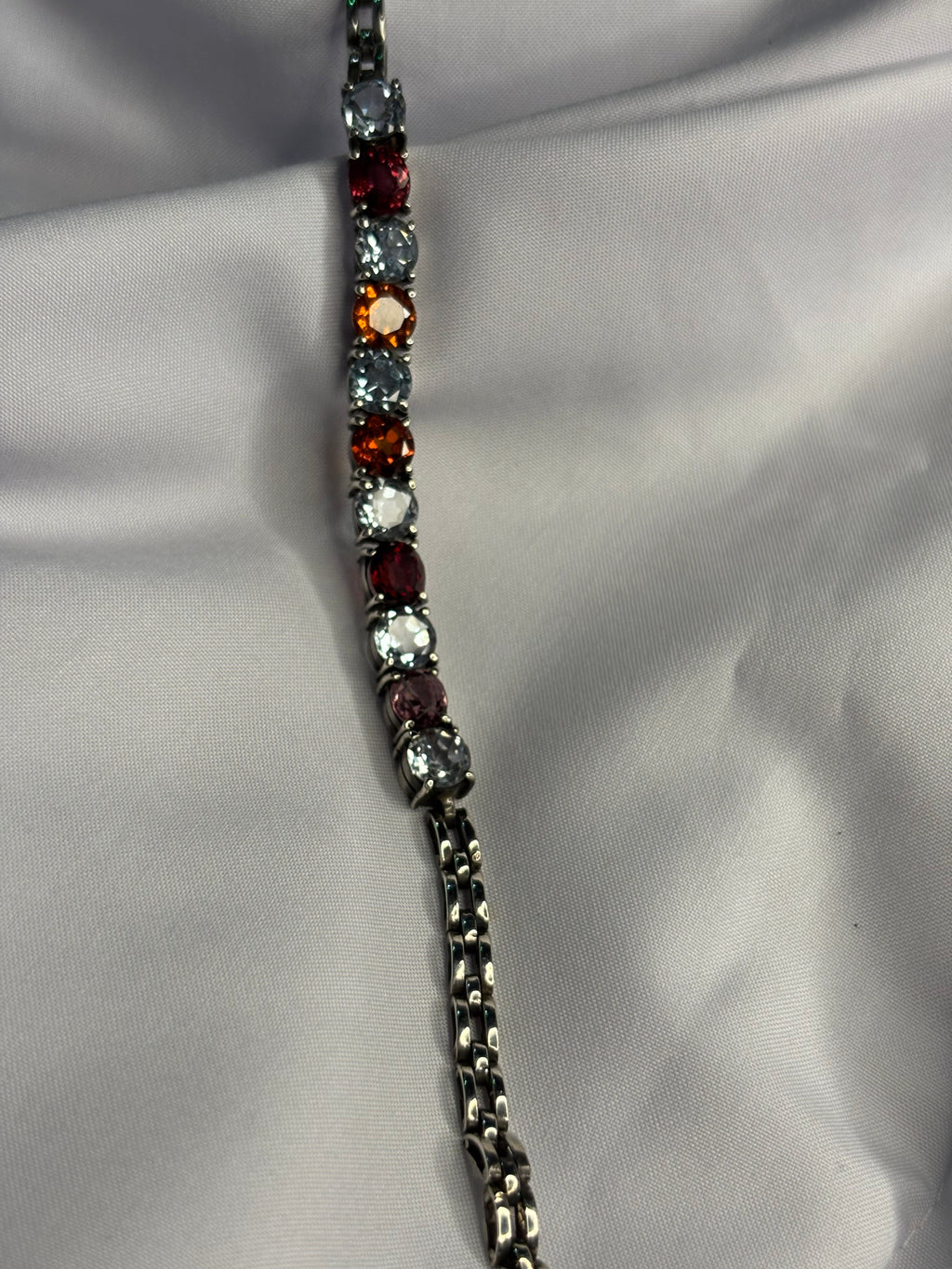 Aquamarine and Garnet Bracelet 3