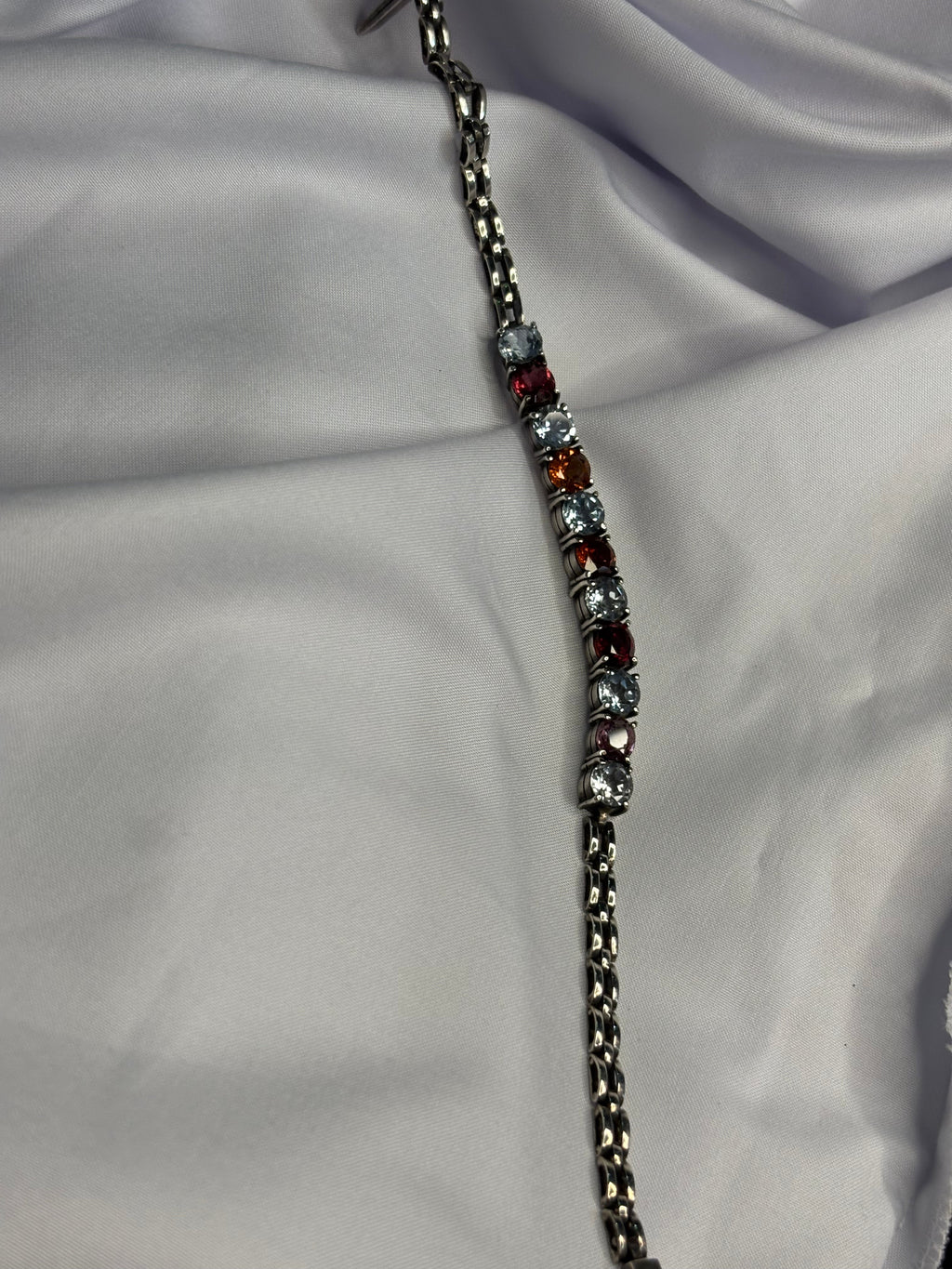 Aquamarine and Garnet Bracelet 4