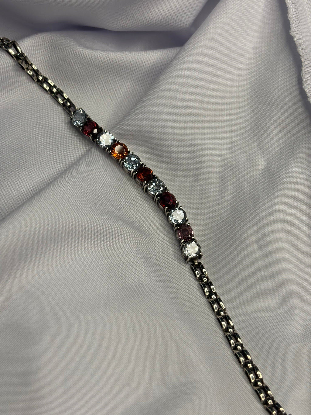 Aquamarine and Garnet Bracelet 6