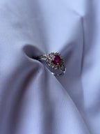 Garnet Halo Ring II