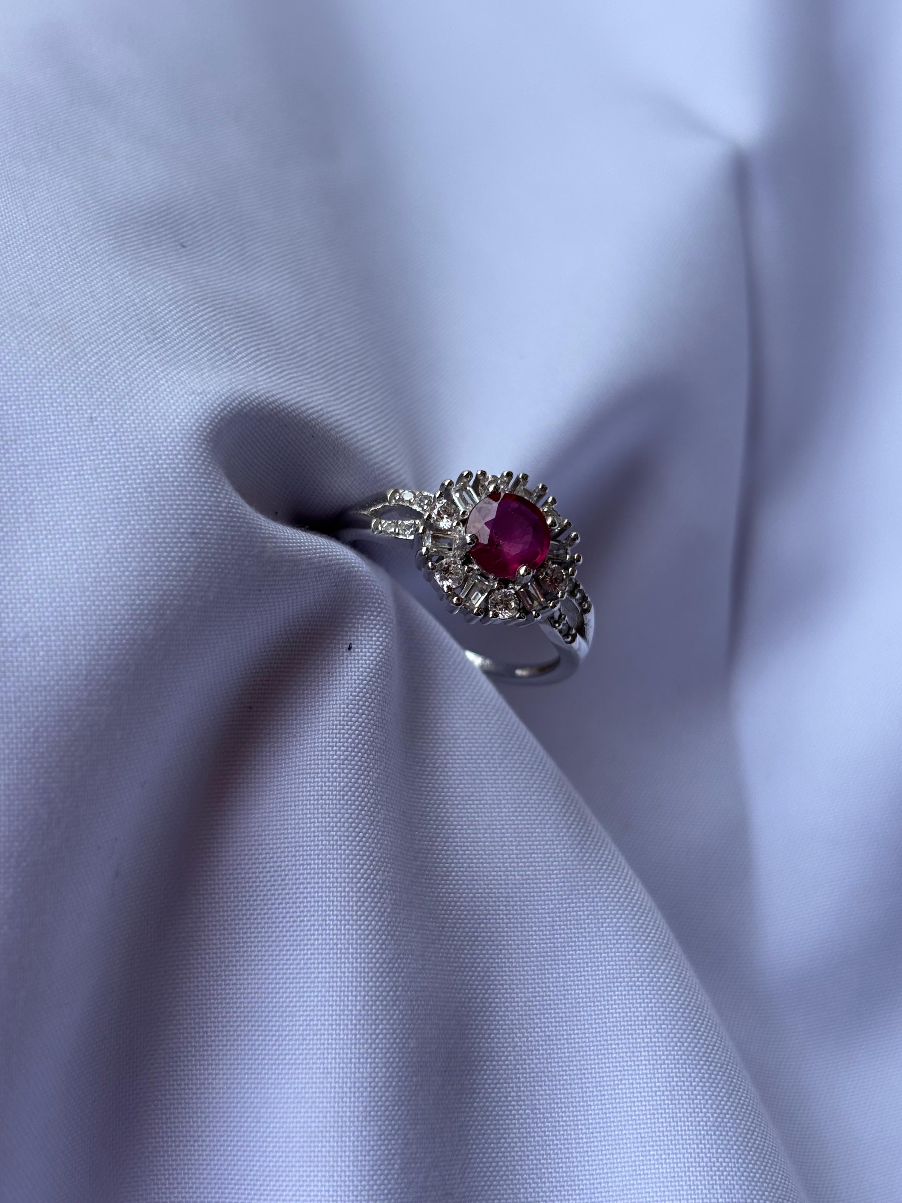 Garnet Halo Ring II