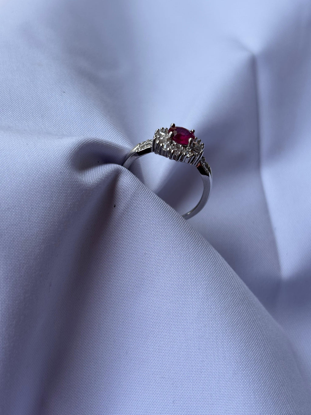 Garnet Halo Ring II