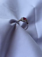 Garnet Halo Ring II