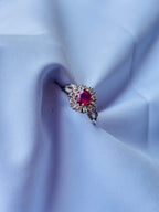 Garnet Halo Ring II