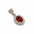Hessonite & Garnet Sterling Silver Pendant in 925 sterling silver - photo 1 of 4