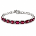 Garnet Sterling Silver Bracelet in 925 sterling silver - photo 2 of 4