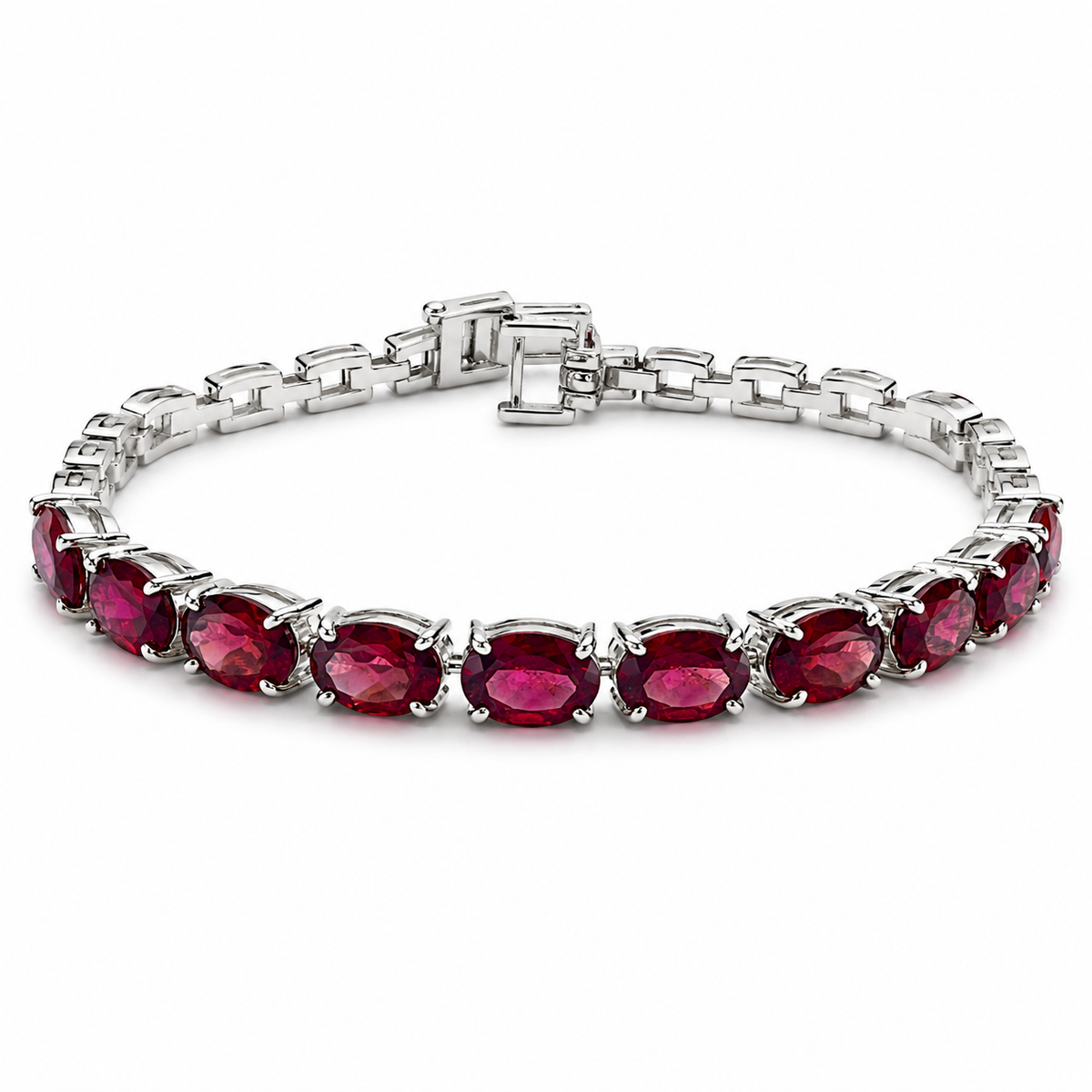 Garnet Sterling Silver Bracelet in 925 sterling silver - photo 2 of 4