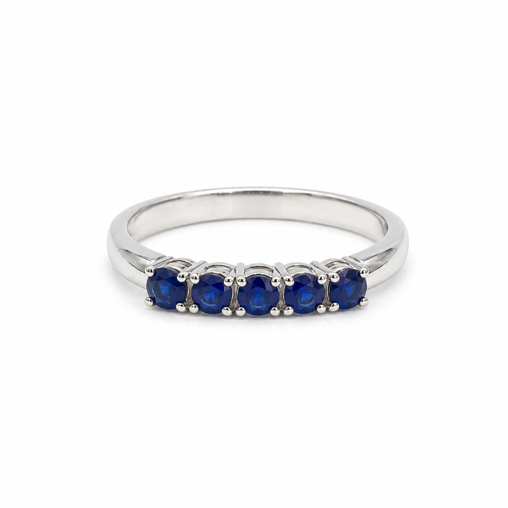 Blue Sapphire Vintage Sterling Silver Ring in 925 sterling silver - photo 3 of 4