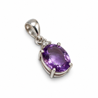 Amethyst & American Diamond Sterling Silver Pendant in 925 sterling silver - photo 3 of 4