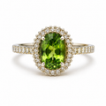 Zircon Halo Sterling Silver Ring in 925 sterling silver - photo 1 of 4