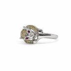 American Diamond Halo Sterling Silver Ring in 925 sterling silver - photo 2 of 4