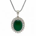 Agate & American Diamond Sterling Silver Pendant in 925 sterling silver - photo 1 of 4