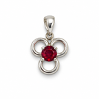 Garnet Sterling Silver Pendant in 925 sterling silver - photo 2 of 4