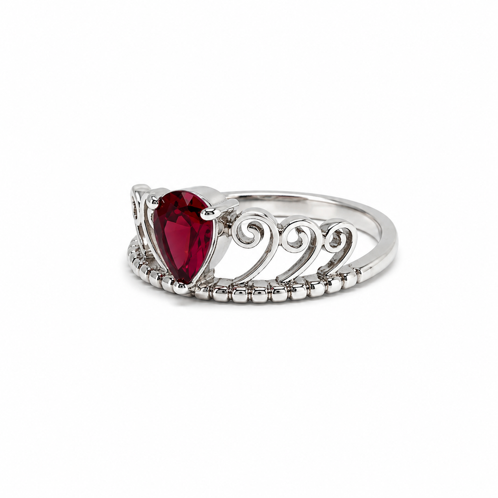 Garnet Vintage Sterling Silver Ring in 925 sterling silver - photo 3 of 4