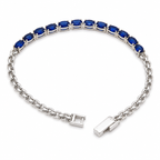 Blue Sapphire Sterling Silver Bracelet in 925 sterling silver - photo 4 of 4
