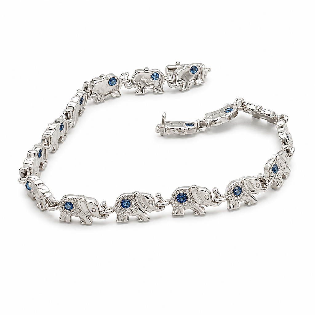 Blue Sapphire Sterling Silver Bracelet in 925 sterling silver - photo 2 of 4
