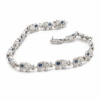 Blue Sapphire Sterling Silver Bracelet in 925 sterling silver - photo 2 of 4