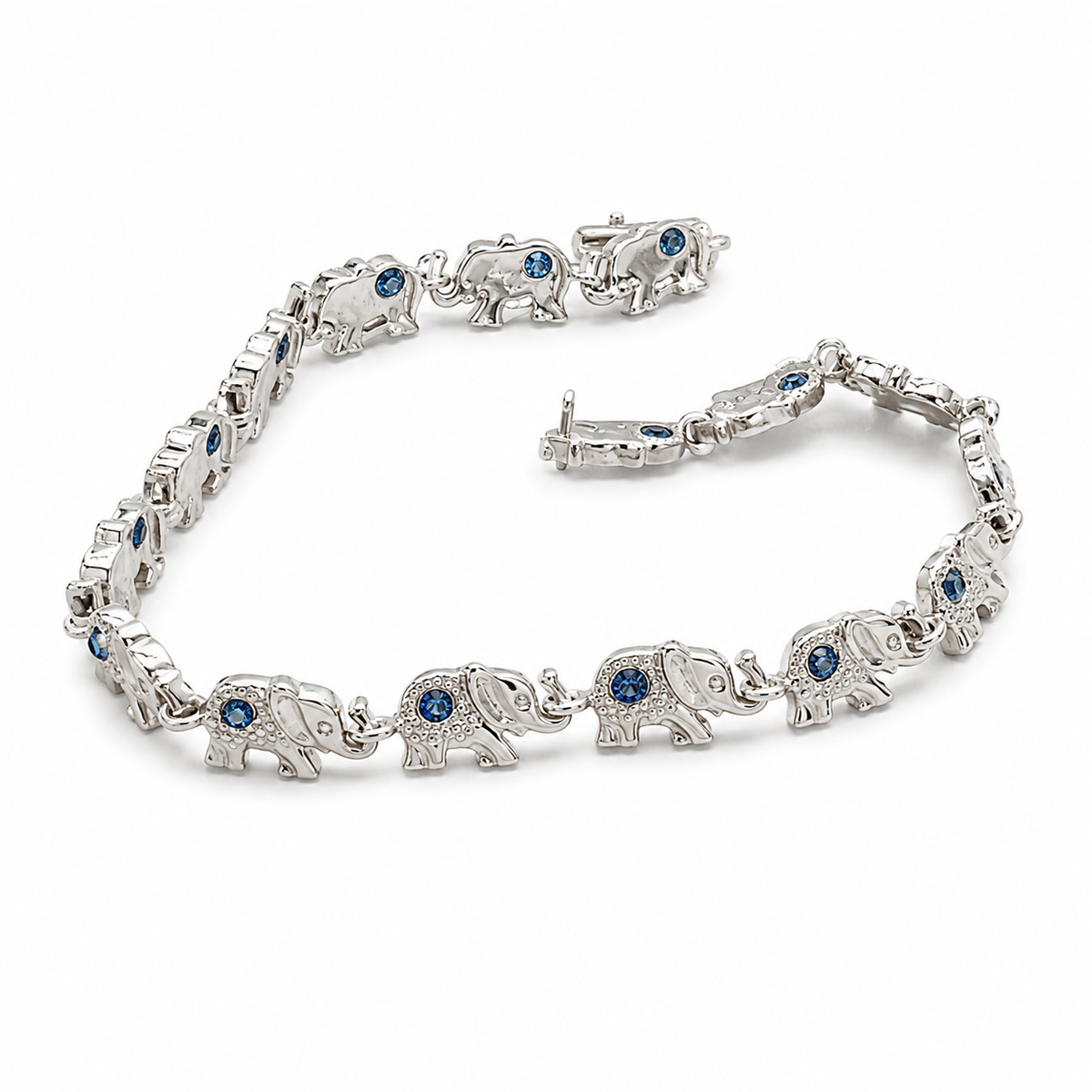 Blue Sapphire Sterling Silver Bracelet in 925 sterling silver - photo 2 of 4