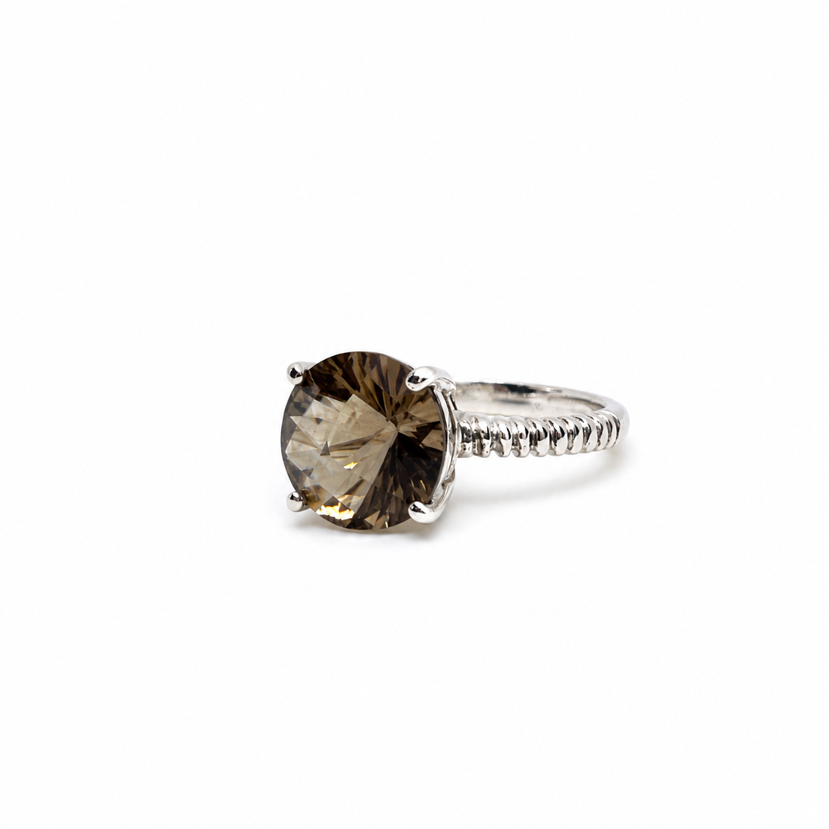 Quartz Solitaire Sterling Silver Ring in 925 sterling silver - photo 4 of 4
