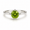 Peridot Solitaire Sterling Silver Ring in 925 sterling silver - photo 1 of 4