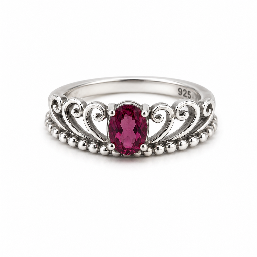Garnet Vintage Sterling Silver Ring in 925 sterling silver - photo 4 of 4