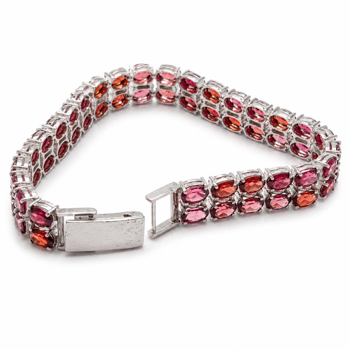 Garnet Sterling Silver Bracelet in 925 sterling silver - photo 3 of 4