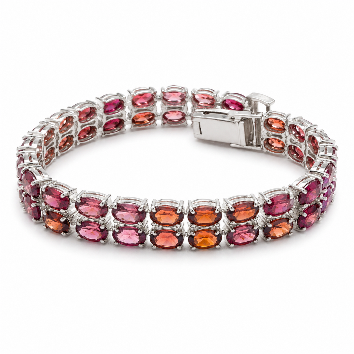 Garnet Sterling Silver Bracelet in 925 sterling silver - photo 1 of 4