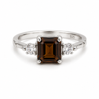 Quartz Three-Stone Sterling Silver Ring in 925 sterling silver - photo 1 of 4