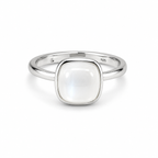 Moonstone Solitaire Sterling Silver Ring in 925 sterling silver - photo 2 of 4