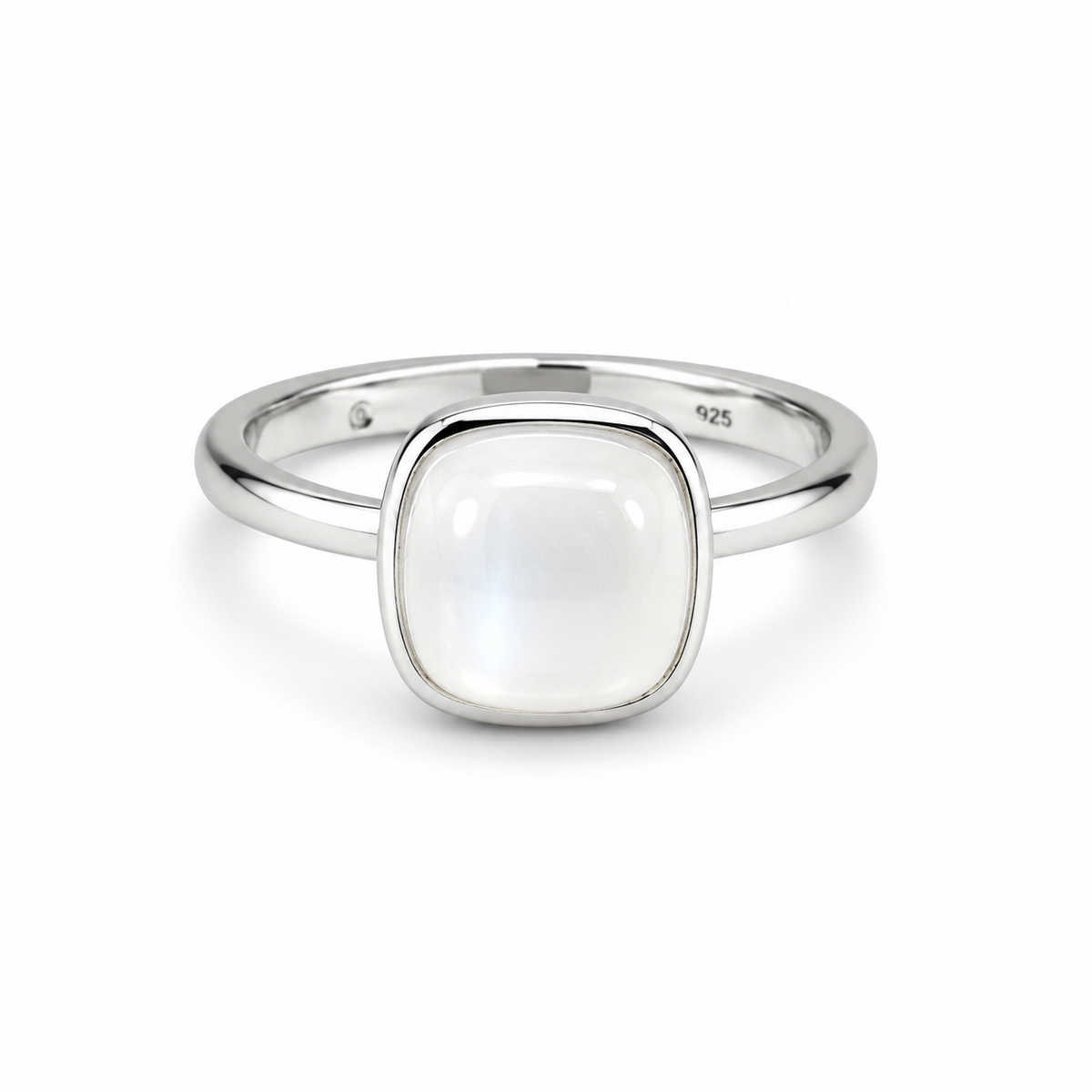 Moonstone Solitaire Sterling Silver Ring in 925 sterling silver - photo 2 of 4