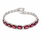 Garnet Sterling Silver Bracelet in 925 sterling silver - photo 1 of 4