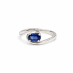 Blue Sapphire Solitaire Sterling Silver Ring in 925 sterling silver - photo 7 of 7