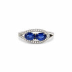 Blue Sapphire Sterling Silver Ring in 925 sterling silver - photo 4 of 4