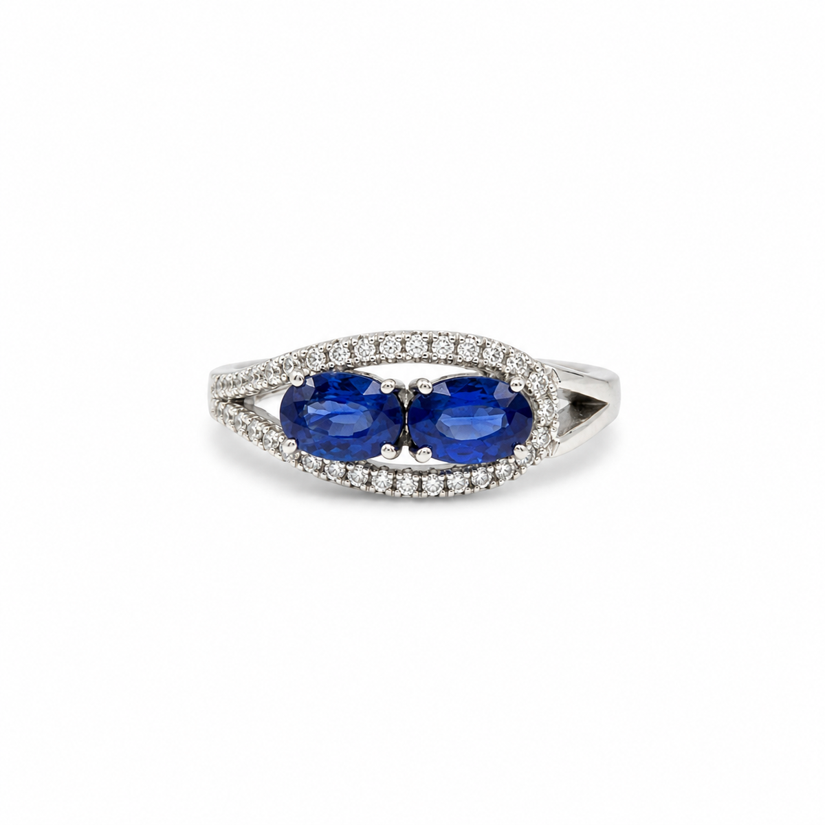 Blue Sapphire Sterling Silver Ring in 925 sterling silver - photo 4 of 4
