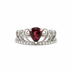 Garnet Vintage Sterling Silver Ring in 925 sterling silver - photo 1 of 2
